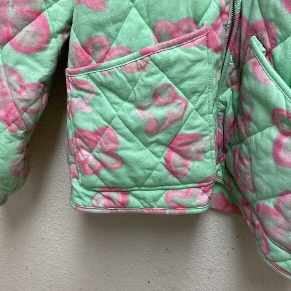 Wild Fable Quilted Floral Print Hooded Puffer Jacket Large - Picture 5 of 6
